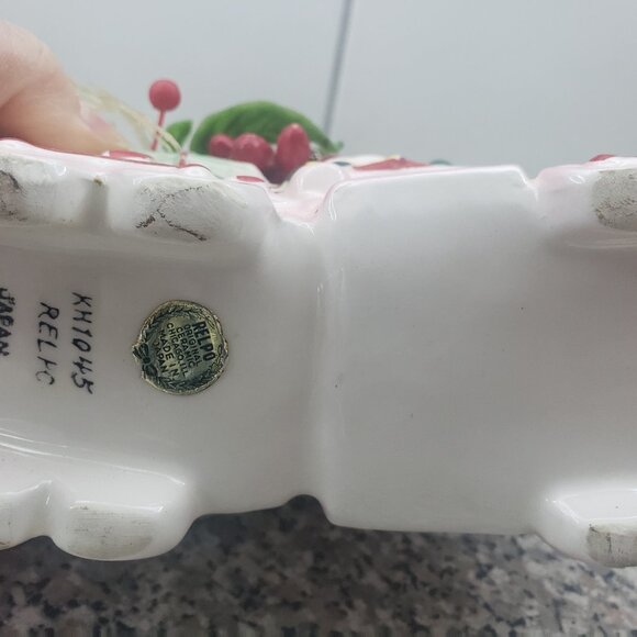 Beautiful Vintage Relpo Christmas Train planter with decor - Picture 5 of 5